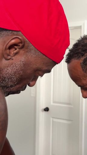Three Big-dicked Black Daddies Fuck and Breed Young Black Bottom