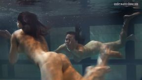 Underwater &ndash; sexiest babes ever touching tits