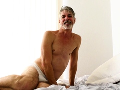 Gay DILF Richard farts in his tighty whities