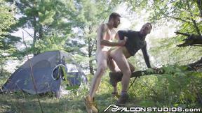 ”Bearded Stud Hiking Outdoors Gets Anal Fucked By Muscle Hunk - FalconStudios”