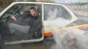 Alina getting stuck in the dust