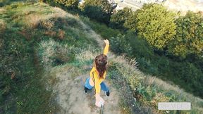 public blowjob and cumshot on mouth with petite mia bandini