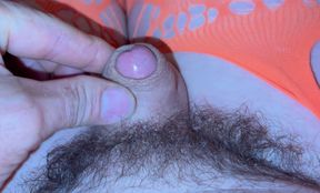 Playing peekaboo with my penis