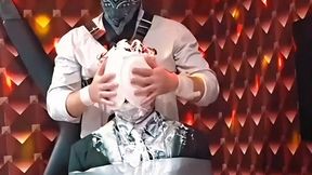 Tonny taped up and pied!