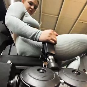 Crazy fucking and training in the gym. Cumming while do workout