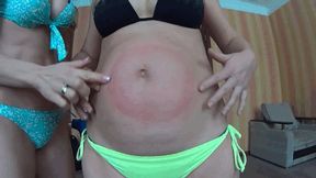 Plunger stuck in our bellies and our belly buttons become outie 3Bb