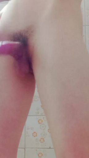 Unforgettable moment from &quot;Playing With My Hard Cock In Bathroom - Condom Masturbation&quot;