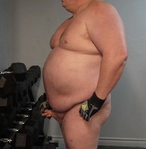 Muscle Chub Bear Working Out