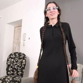 Petite LittleBio and her HARDEST CASTING: Ready for a gangbang?