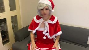 Santa’s big cock ruined me while I jerked off in my cosplay