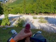 outdoor jerking off.