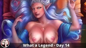 public deepthroat on the street, cum in mouth from she-orc throu glory hole, big tits skinny princess boob job (what a legend - complete day 14)