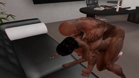 Big booty babe takes big cock in intense fuck session