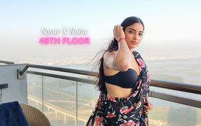 Indian Bahu Having Hardcore Sex at 45th Floor with Delhi City View
