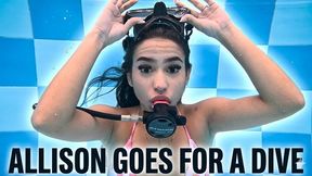 ALLISON GOES FOR A DIVE - UNDERWATER MASK FLOOD AND MASKLESS SCUBA