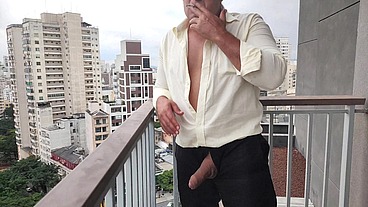 PORNSTAR BRASIL - BRAZILIAN BEAR XXL HOT SHOWER HANDJOB AND BIG CUMLOAD