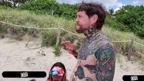 Football Playing Beach Babes W Little Bush Jc Wilds &amp; Sofie Reyez Creampied in Foursome - Immoral Live 4K