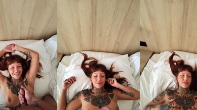 Morning titty cumshot on holiday