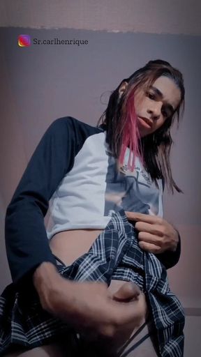 *** in a Mini Skirt Masturbating