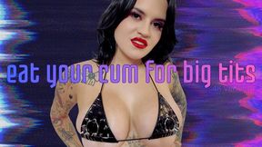 Eat Your Cum For My Big Tits: Tit Worship Cum Eating Instruction CEI Femdom POV Ft Miss Roper - 4K