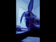 Demon Bunny Furry Makes a Fleshlight and Plays with it!!!