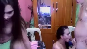 Two Hot Shemales and One Very Lucky Guy