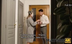Steamy Coffee Encounter with Victoria Nova and Alex Romero - A Mature Fantasy Unleashed!