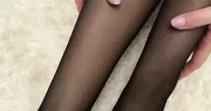 Mature Wife in Seamless Black Pantyhose Sucking Husbands Cock