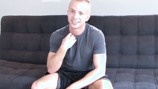 Handsome Tanner Hyde teasing with his body while jerking off