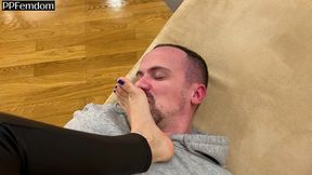 petite princess kira in leather legging ignore face sitting and footdom femdom