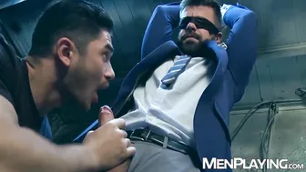Dato Foland dominates suited Hector de Silva in hard office anal