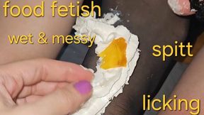 Wet & messy, foot and food fetish, spitt, smelling thong, pussy eating with Miss GospodaricaEmma and Her Alpha man Wolfy01