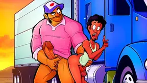 Hitchhiker Rides for Free — Ends Up Sucking Truckers Huge Cocks – BR69 Cartoons 18+