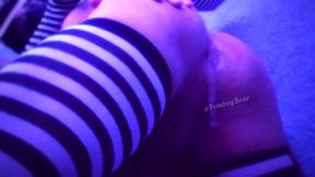 Femboy Arched Over Taking Spunk Inwards his Rump