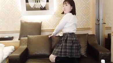 Cute Japanese Sex Massage Girl Gagging on Thick Cock