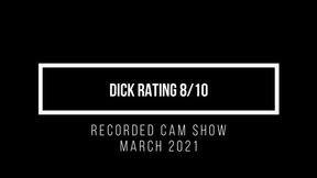 Recorded Cam Show: Dick Rating