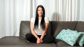 ”Amateur Canadian brunette Jenifer enjoys her first time sex on camera”