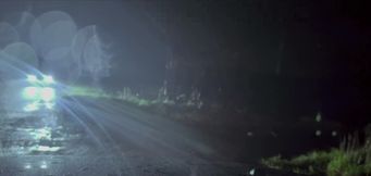 Bottomless when cars pass then naked hiding behind a tree