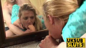 Blonde UKSubSlut Ivey Passion gets hard fuck in her kitchen