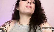 Watch this slim and cute teen tease with her huge tits and big ass in lingerie