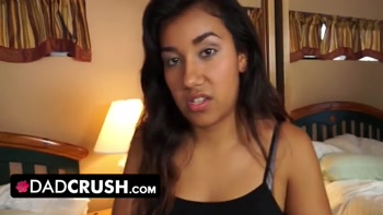 Dad Crush - Sexy Teen (18+) Caught Stepdad Jerking Off Offers Her Pussy To Help Him Cum