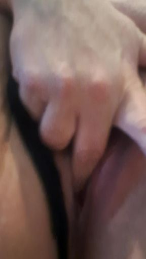 wet black panties
