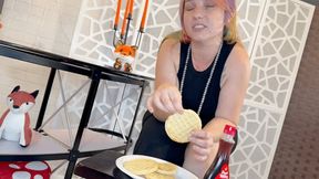 Celeste loves Waffles and Feet - JOI & SELF FOOT WORSHIP HIDEF MOV