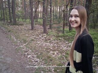 Hawt nymphomaniac in the forest made me cum in her throat
