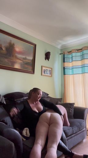 Part 1:- Naughty boy goes over my knee for OTK