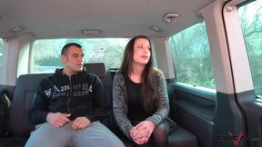 Take van whore caught on the street fuck stranger in driving van for free