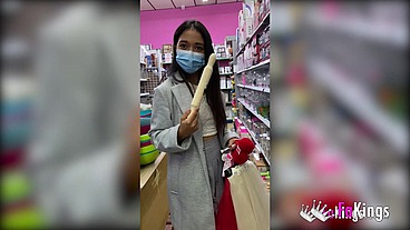 Messing things up in a shop! Ruth shows us her naked body in public (And, of course, she gets fucked)