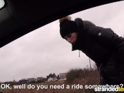 StrandedTeens - Stranded Frenchie Fucks in the Car