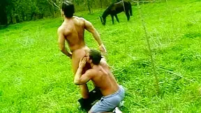 Rugged Farm Boys Attila & Miklos Pound Each Other Outdoors