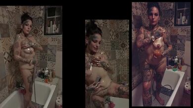 Tattooed Solo Shower Squirt Beats Gushing Choked Amateur